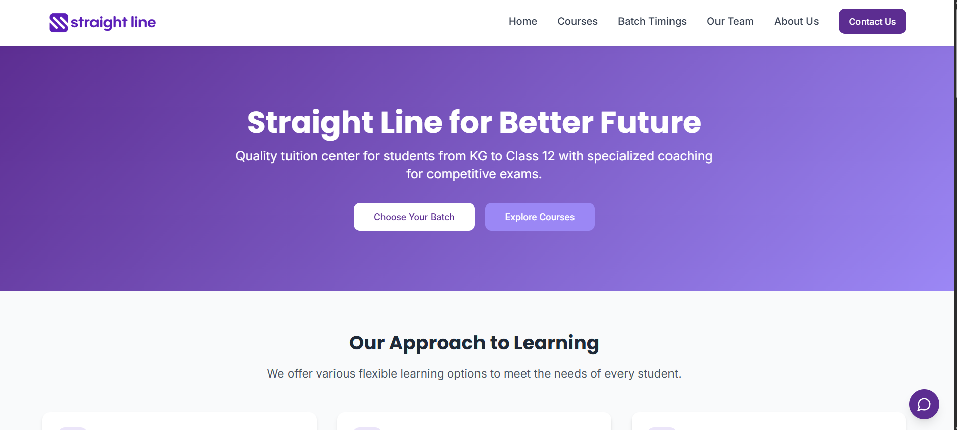 Straight Line Academy project preview
