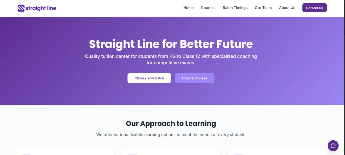 Straight Line Academy project preview